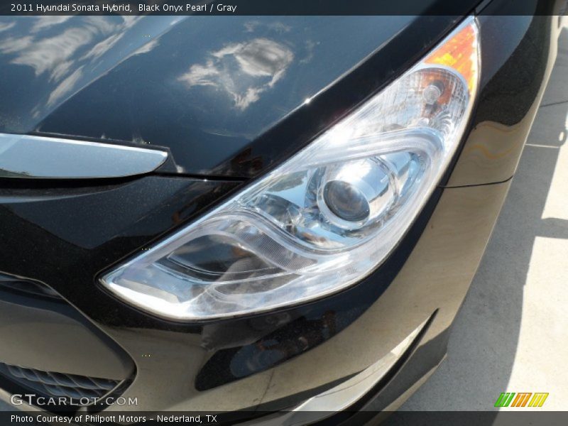 Black Onyx Pearl / Gray 2011 Hyundai Sonata Hybrid