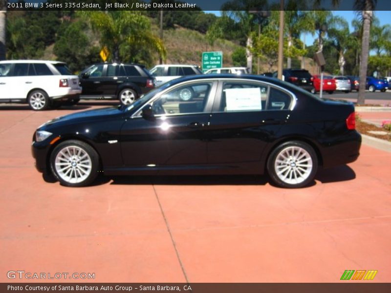 Jet Black / Beige Dakota Leather 2011 BMW 3 Series 335d Sedan