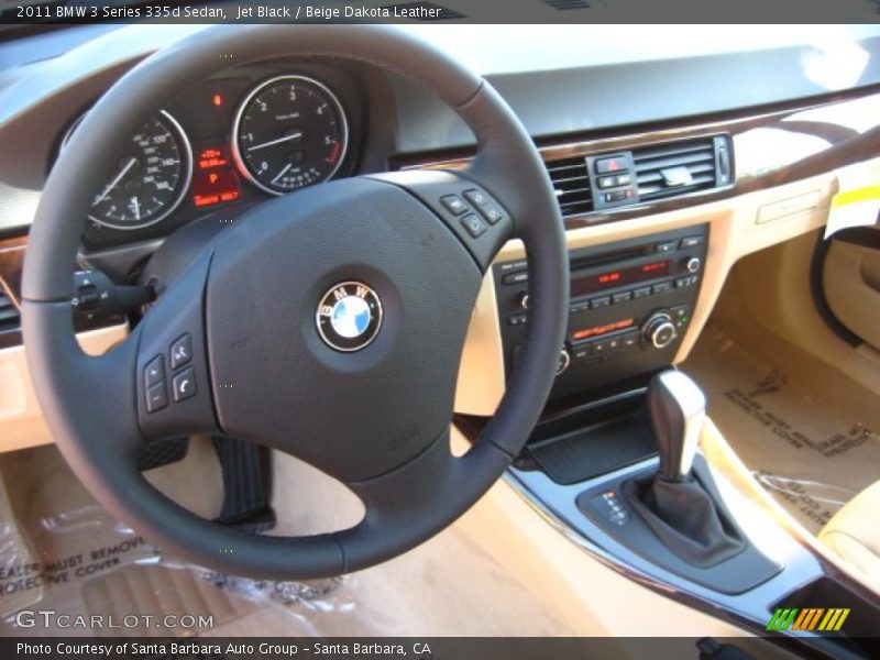 Jet Black / Beige Dakota Leather 2011 BMW 3 Series 335d Sedan