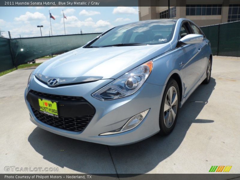 Blue Sky Metallic / Gray 2011 Hyundai Sonata Hybrid