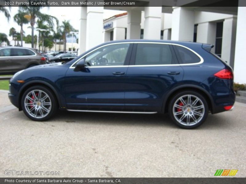 Dark Blue Metallic / Umber Brown/Cream 2012 Porsche Cayenne Turbo