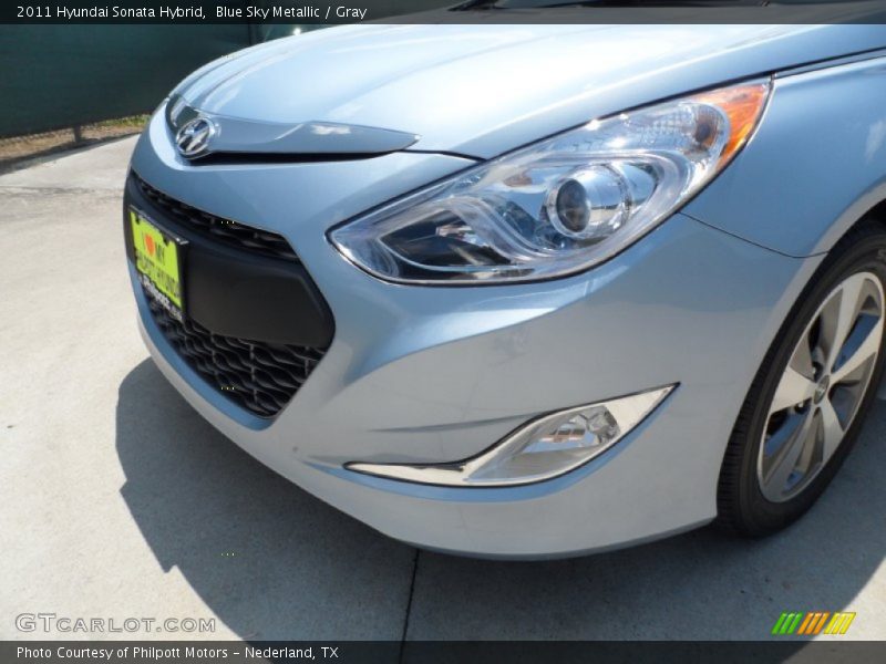 Blue Sky Metallic / Gray 2011 Hyundai Sonata Hybrid