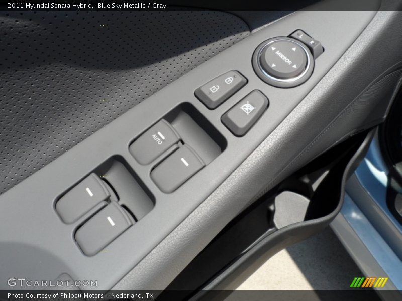 Blue Sky Metallic / Gray 2011 Hyundai Sonata Hybrid