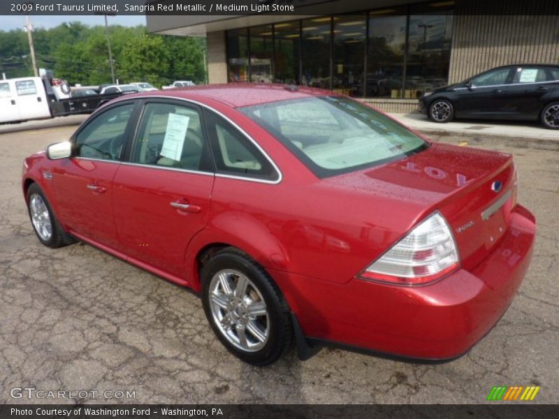 Sangria Red Metallic / Medium Light Stone 2009 Ford Taurus Limited