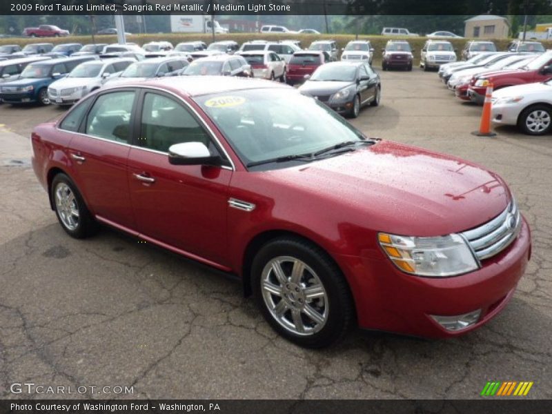 Sangria Red Metallic / Medium Light Stone 2009 Ford Taurus Limited