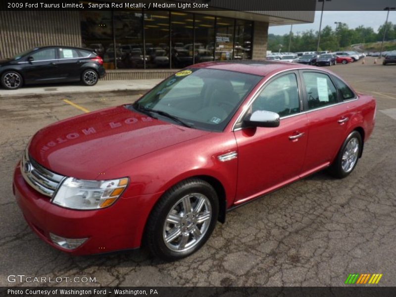 Sangria Red Metallic / Medium Light Stone 2009 Ford Taurus Limited