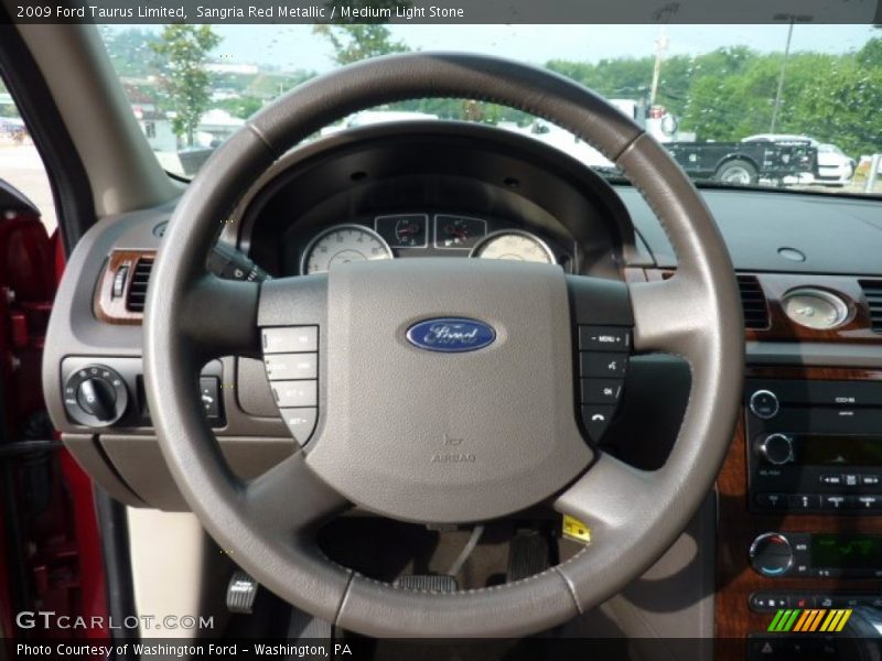 Sangria Red Metallic / Medium Light Stone 2009 Ford Taurus Limited