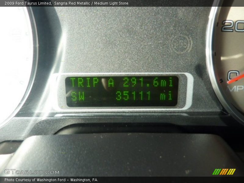 Sangria Red Metallic / Medium Light Stone 2009 Ford Taurus Limited