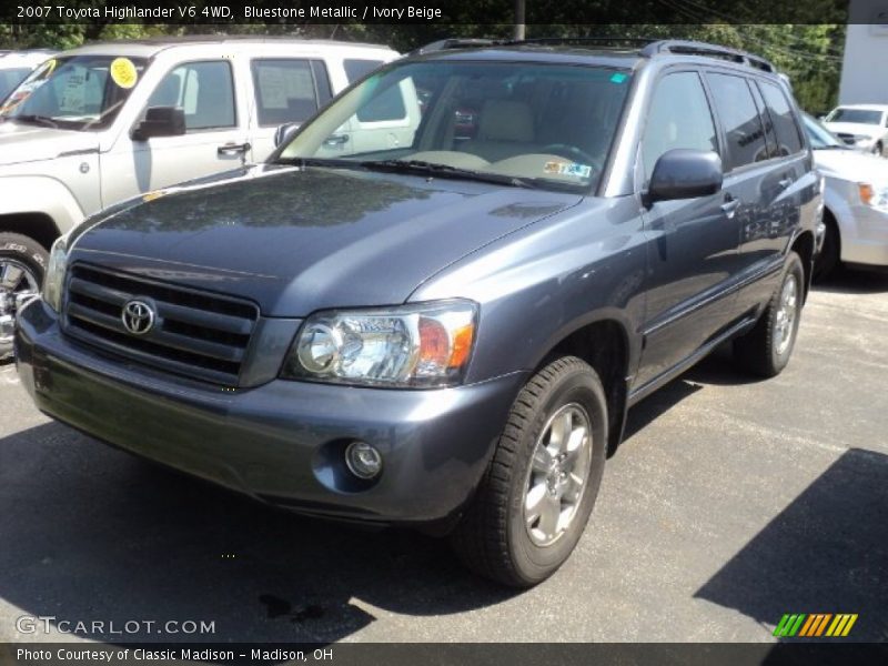 Bluestone Metallic / Ivory Beige 2007 Toyota Highlander V6 4WD