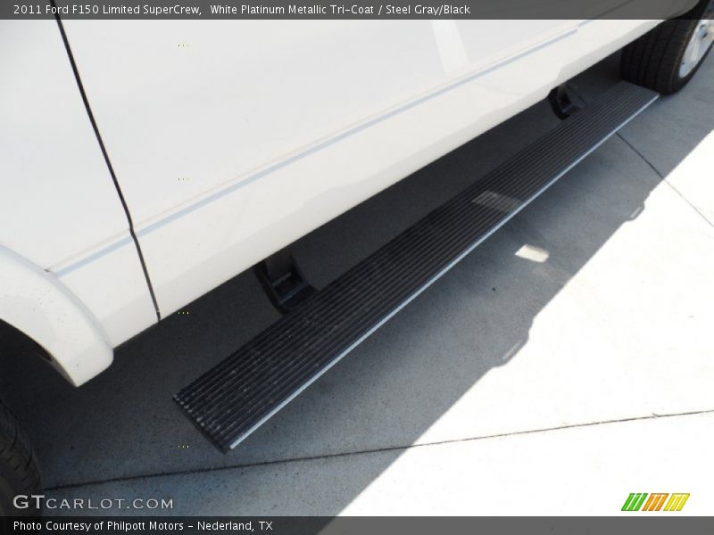White Platinum Metallic Tri-Coat / Steel Gray/Black 2011 Ford F150 Limited SuperCrew
