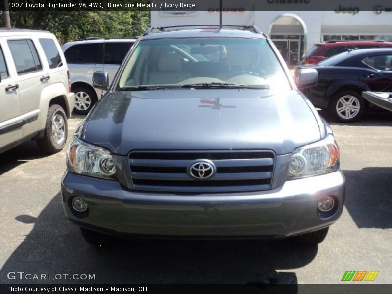 Bluestone Metallic / Ivory Beige 2007 Toyota Highlander V6 4WD