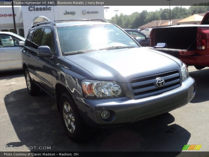 Bluestone Metallic / Ivory Beige 2007 Toyota Highlander V6 4WD