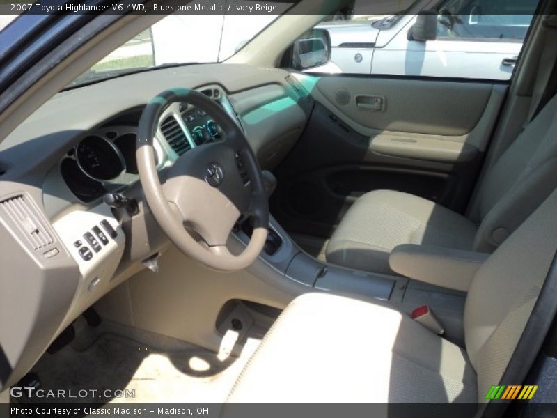 Bluestone Metallic / Ivory Beige 2007 Toyota Highlander V6 4WD
