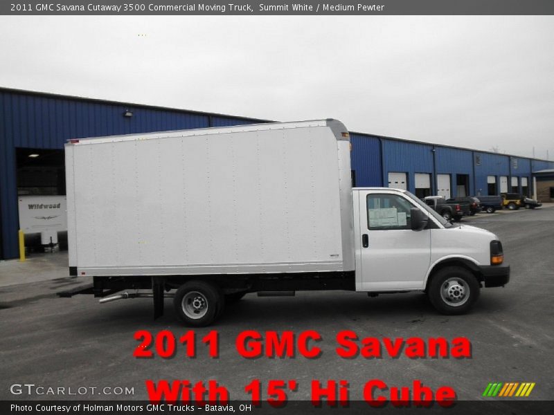 Summit White / Medium Pewter 2011 GMC Savana Cutaway 3500 Commercial Moving Truck