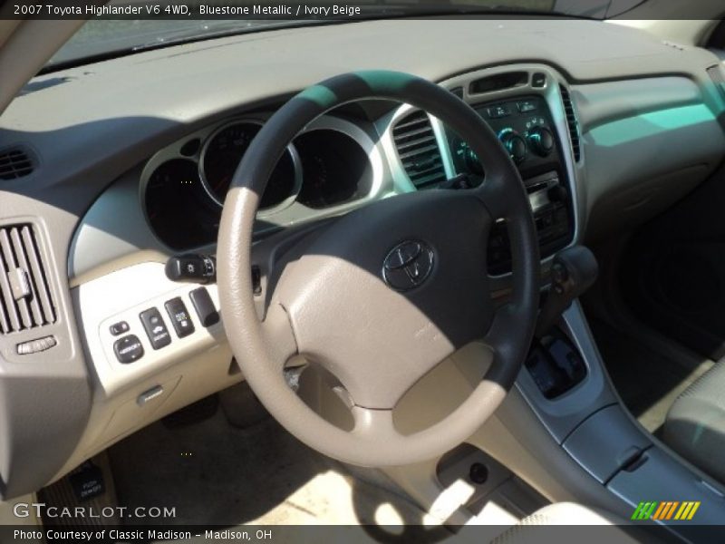 Bluestone Metallic / Ivory Beige 2007 Toyota Highlander V6 4WD