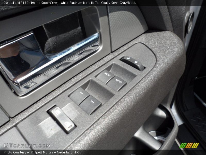 White Platinum Metallic Tri-Coat / Steel Gray/Black 2011 Ford F150 Limited SuperCrew