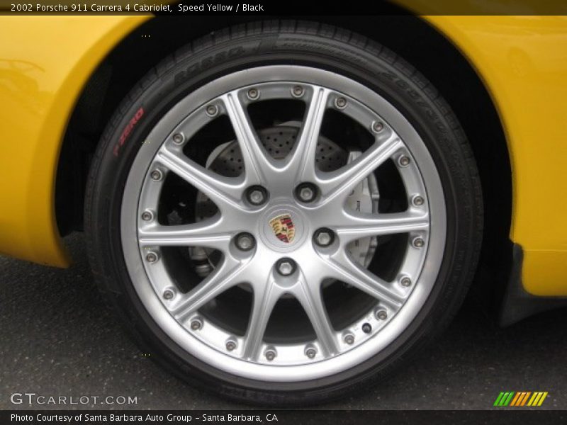 Speed Yellow / Black 2002 Porsche 911 Carrera 4 Cabriolet
