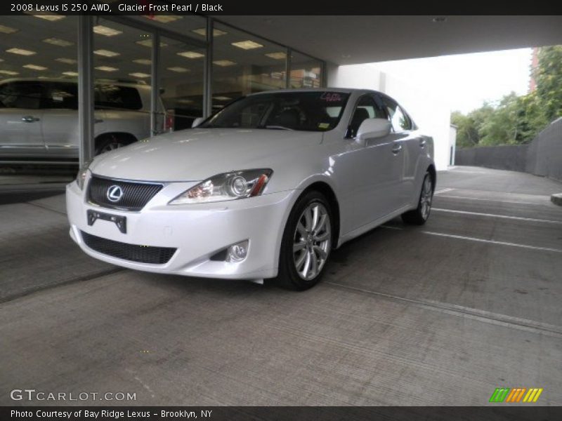 Glacier Frost Pearl / Black 2008 Lexus IS 250 AWD