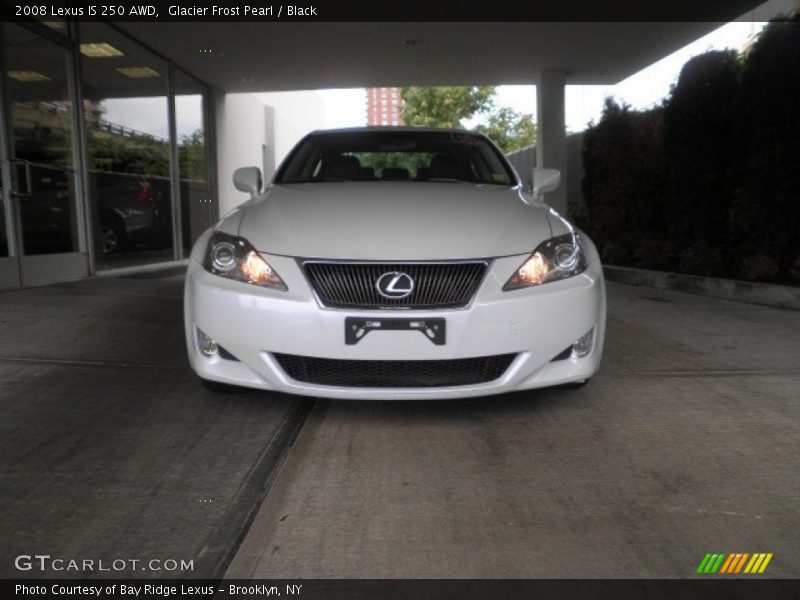 Glacier Frost Pearl / Black 2008 Lexus IS 250 AWD