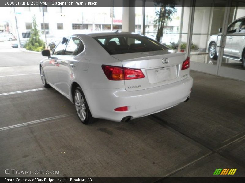 Glacier Frost Pearl / Black 2008 Lexus IS 250 AWD