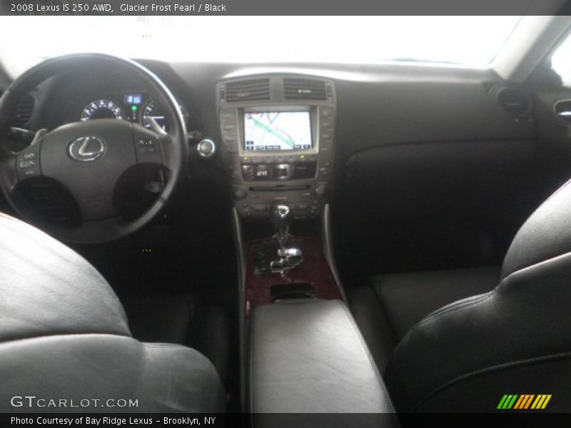 Glacier Frost Pearl / Black 2008 Lexus IS 250 AWD