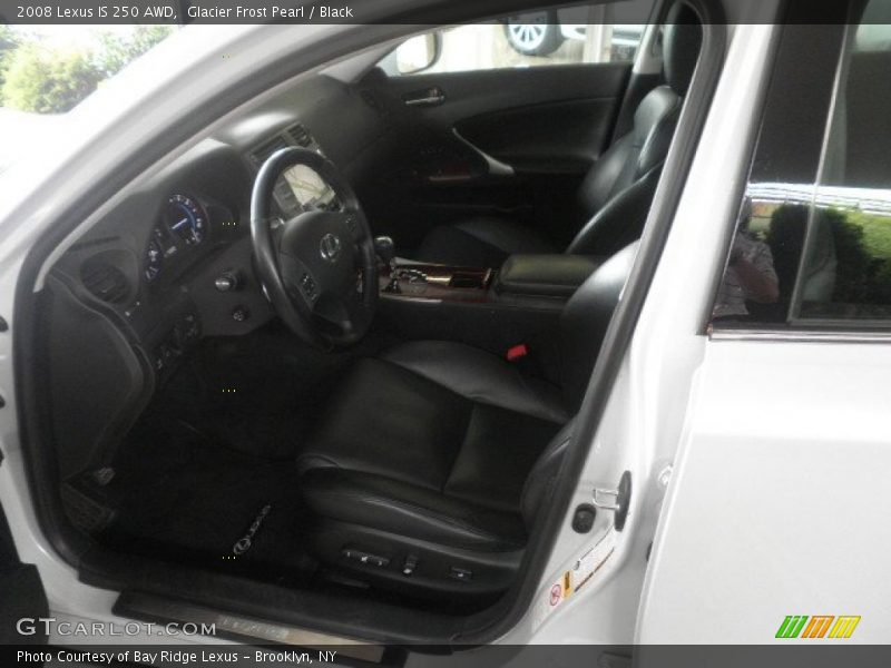 Glacier Frost Pearl / Black 2008 Lexus IS 250 AWD