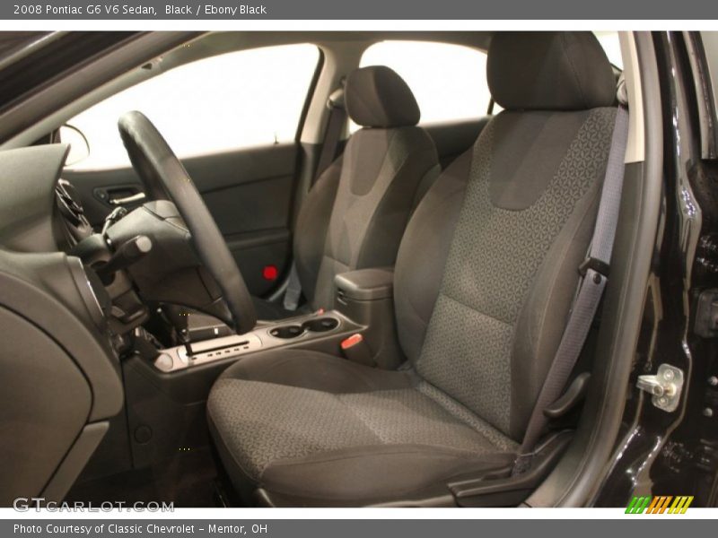 Black / Ebony Black 2008 Pontiac G6 V6 Sedan