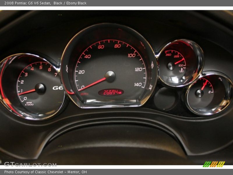 Black / Ebony Black 2008 Pontiac G6 V6 Sedan