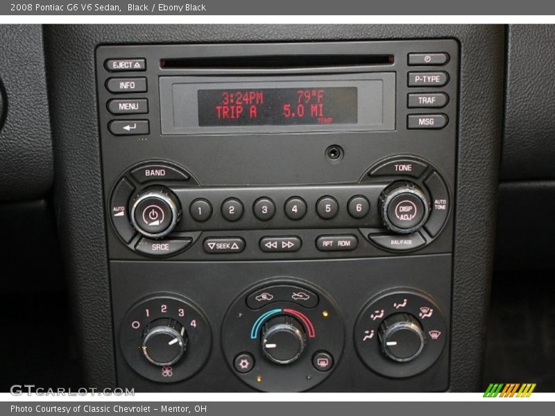Black / Ebony Black 2008 Pontiac G6 V6 Sedan