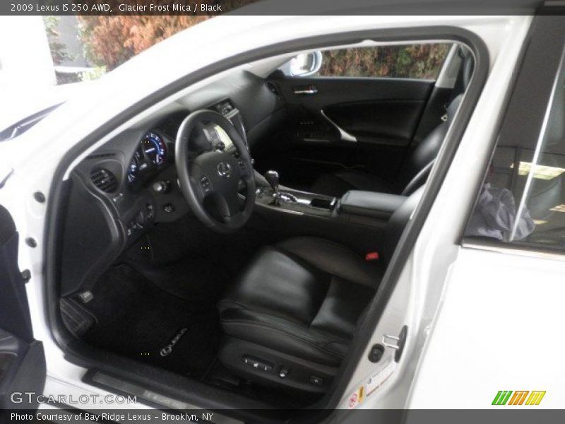 Glacier Frost Mica / Black 2009 Lexus IS 250 AWD