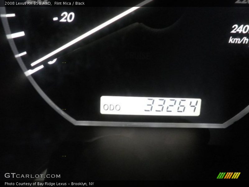 Flint Mica / Black 2008 Lexus RX 350 AWD