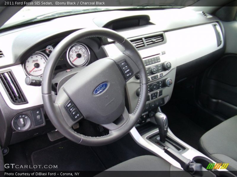 Ebony Black / Charcoal Black 2011 Ford Focus SES Sedan