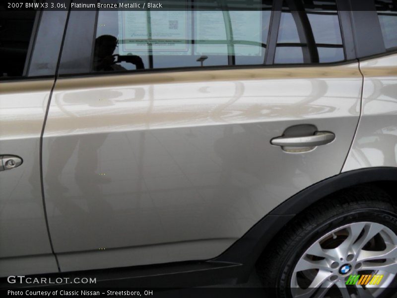 Platinum Bronze Metallic / Black 2007 BMW X3 3.0si