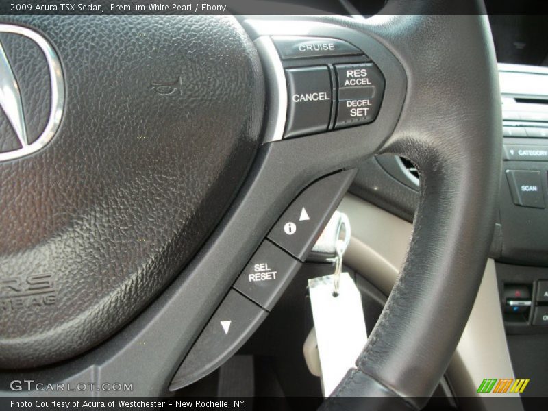 Premium White Pearl / Ebony 2009 Acura TSX Sedan