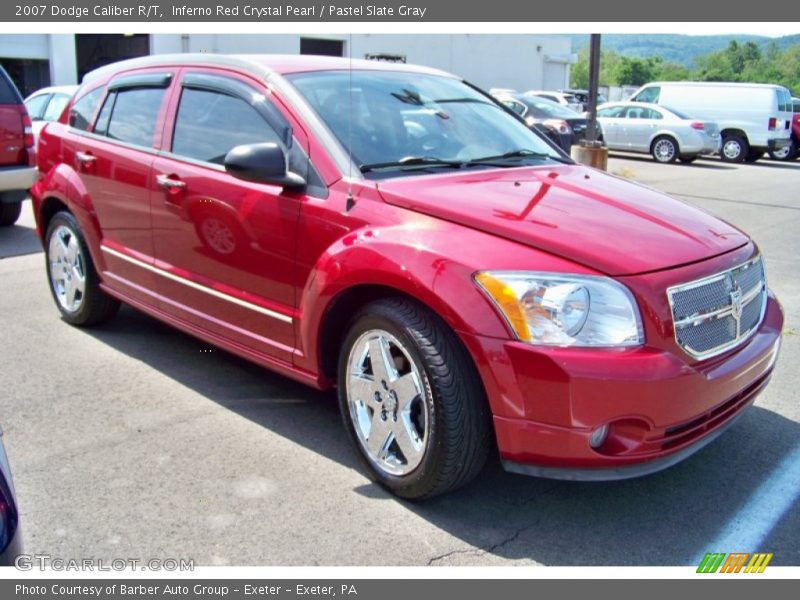 Inferno Red Crystal Pearl / Pastel Slate Gray 2007 Dodge Caliber R/T