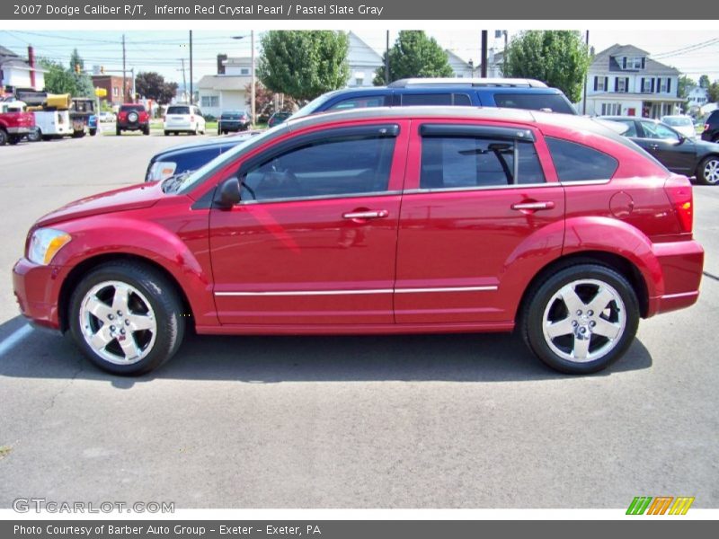 Inferno Red Crystal Pearl / Pastel Slate Gray 2007 Dodge Caliber R/T