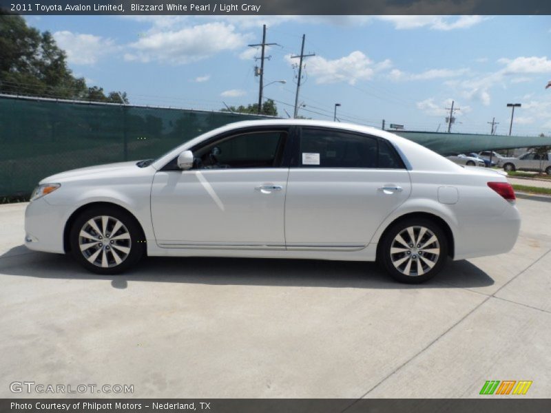 Blizzard White Pearl / Light Gray 2011 Toyota Avalon Limited