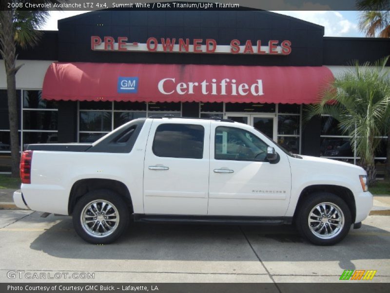 Summit White / Dark Titanium/Light Titanium 2008 Chevrolet Avalanche LTZ 4x4