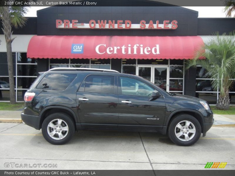 Carbon Black Metallic / Ebony 2008 GMC Acadia SLE