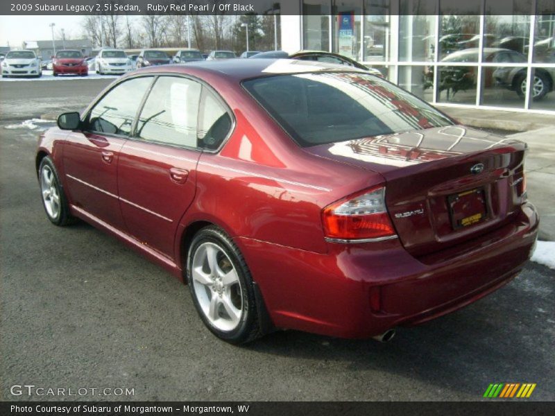 Ruby Red Pearl / Off Black 2009 Subaru Legacy 2.5i Sedan