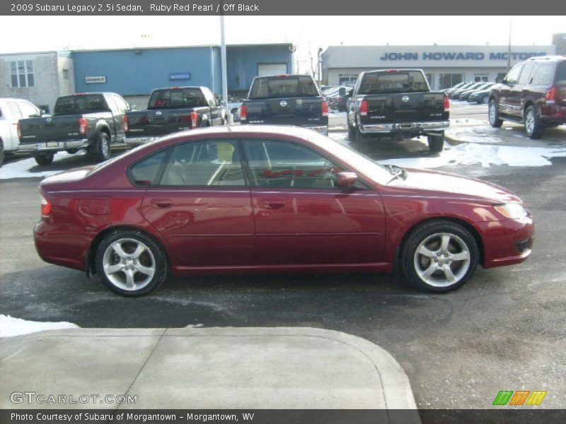 Ruby Red Pearl / Off Black 2009 Subaru Legacy 2.5i Sedan