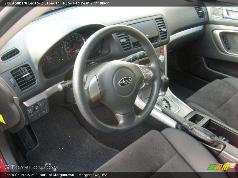 Ruby Red Pearl / Off Black 2009 Subaru Legacy 2.5i Sedan