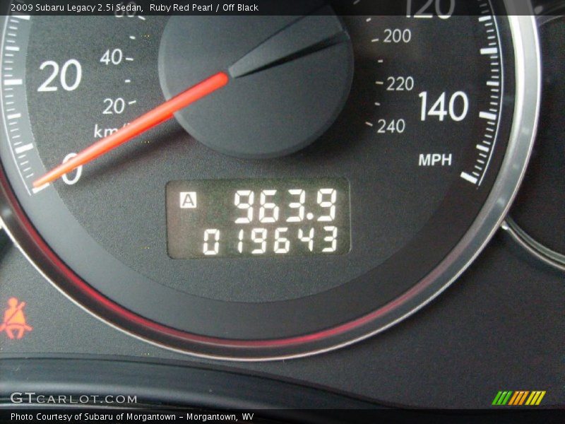 Ruby Red Pearl / Off Black 2009 Subaru Legacy 2.5i Sedan