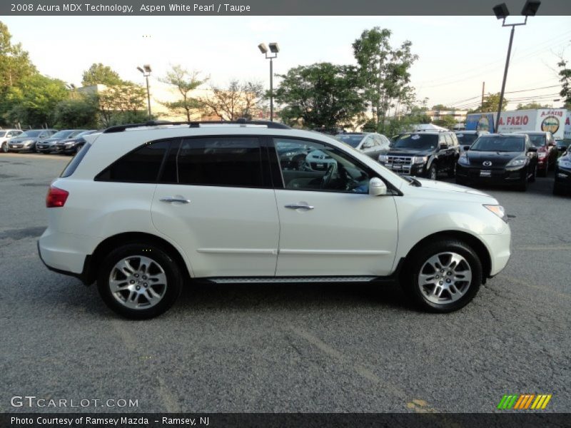 Aspen White Pearl / Taupe 2008 Acura MDX Technology