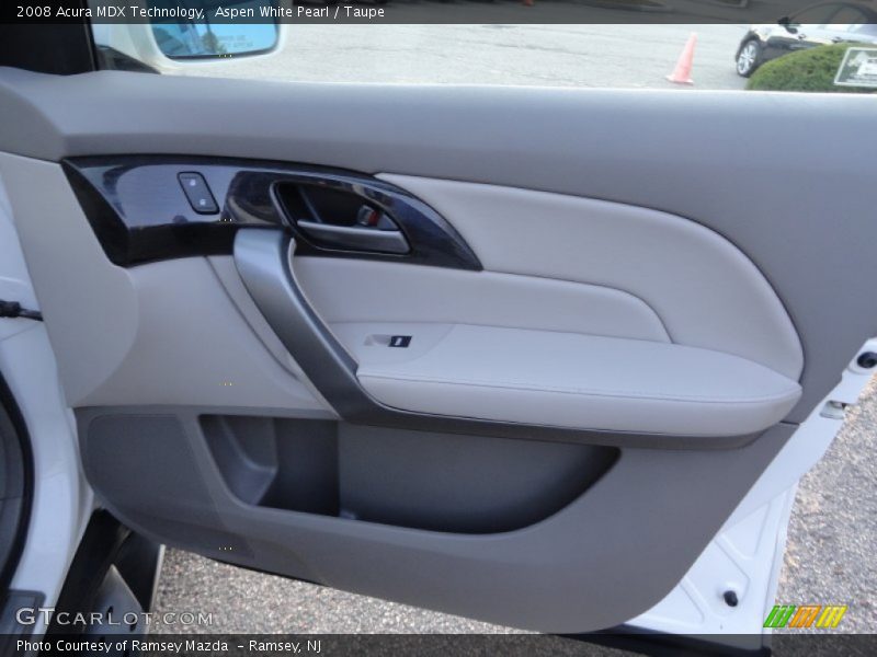 Aspen White Pearl / Taupe 2008 Acura MDX Technology