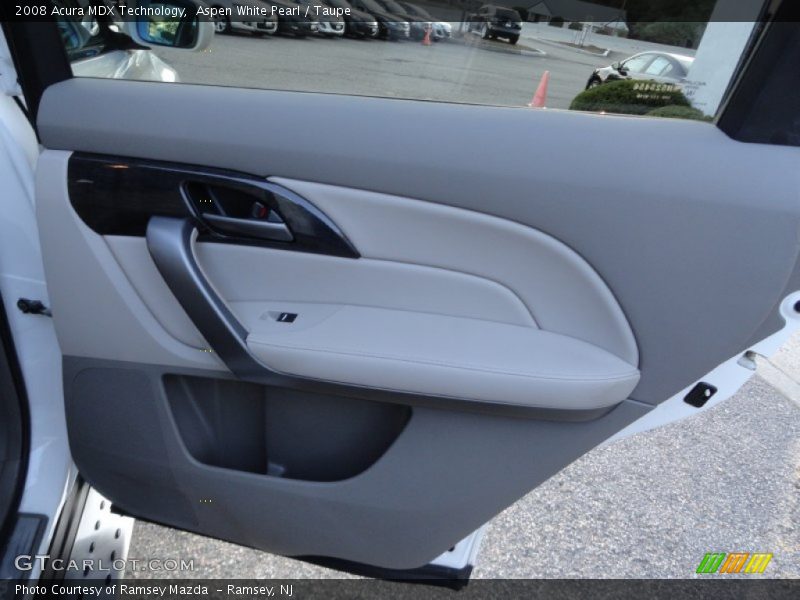 Aspen White Pearl / Taupe 2008 Acura MDX Technology
