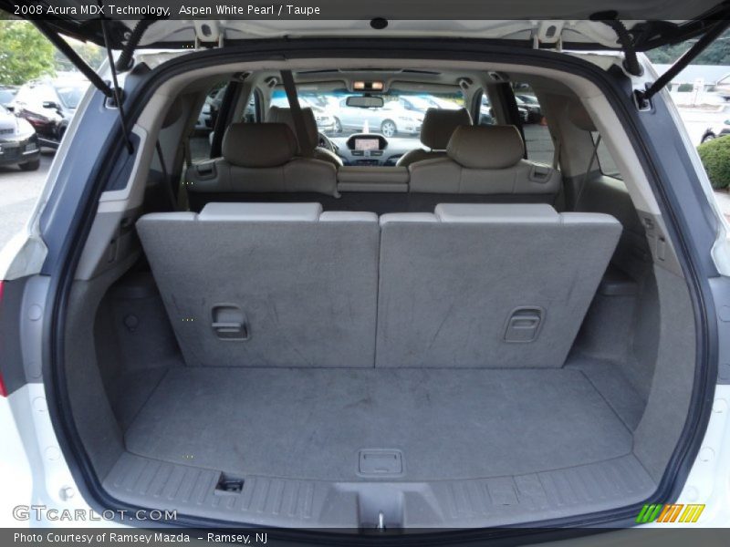 Aspen White Pearl / Taupe 2008 Acura MDX Technology