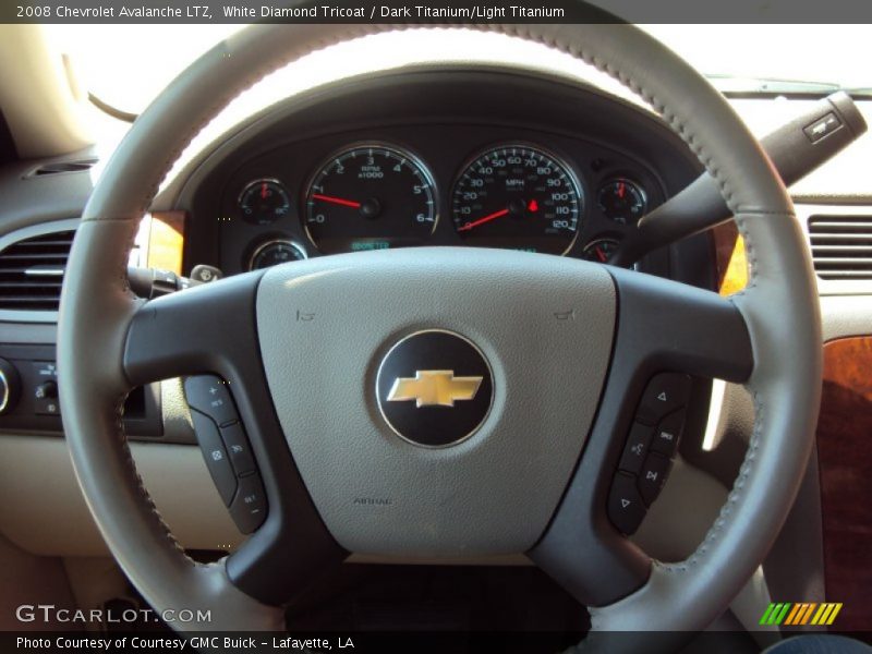 White Diamond Tricoat / Dark Titanium/Light Titanium 2008 Chevrolet Avalanche LTZ