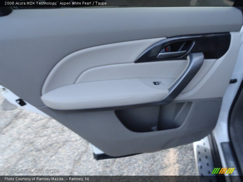 Aspen White Pearl / Taupe 2008 Acura MDX Technology