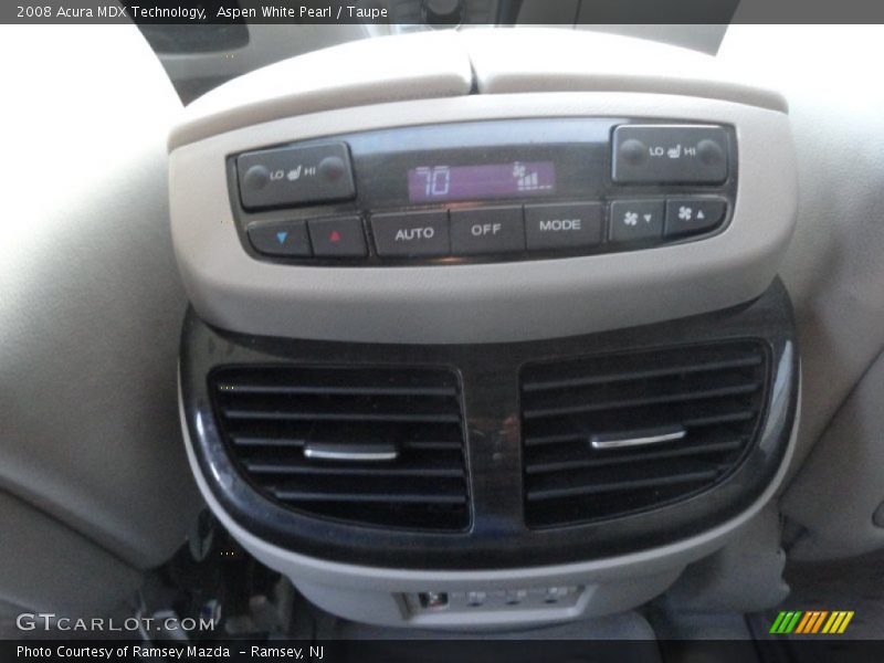 Aspen White Pearl / Taupe 2008 Acura MDX Technology